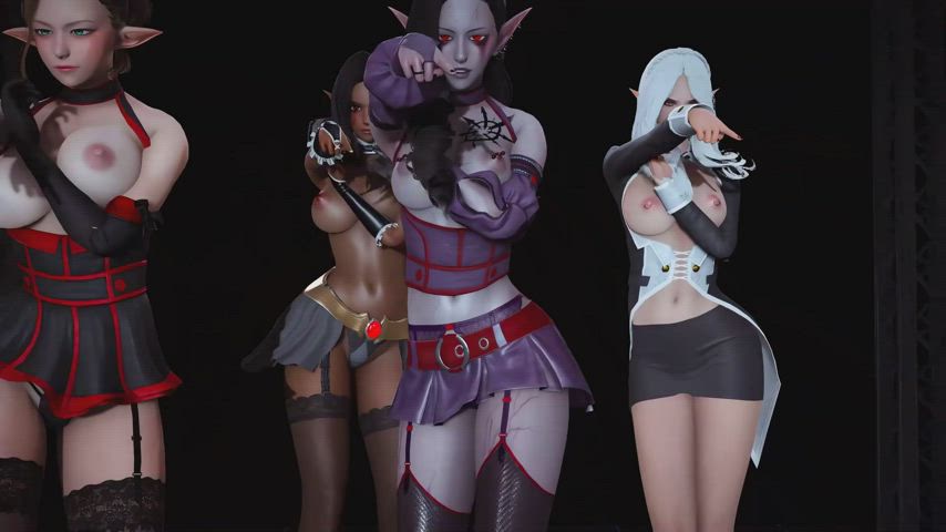3d animation big tits cosplay hentai nsfw rule34 sfm skirt gif