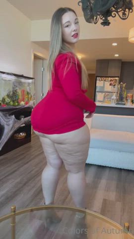 Ass Ass Clapping Big Ass Blonde Bubble Butt Dress Jiggling Thighs White Girl gif