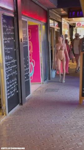 Amateur Big Tits Boobs Exhibitionism Exhibitionist Exposed Nudity Public Porn GIF