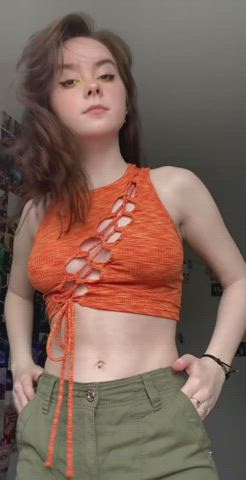 Belly Button Cute Dancing Pale Seduction Teen TikTok gif