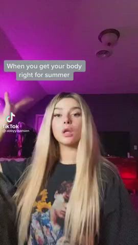 Big Ass Blonde Fitness Shorts Softcore TikTok gif