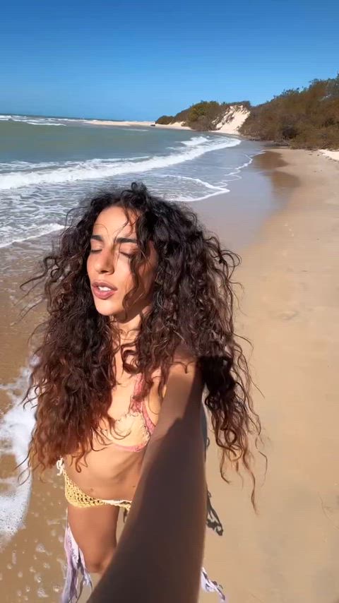 ass beach bikini dancing sexy tits latinas thick-booty gif