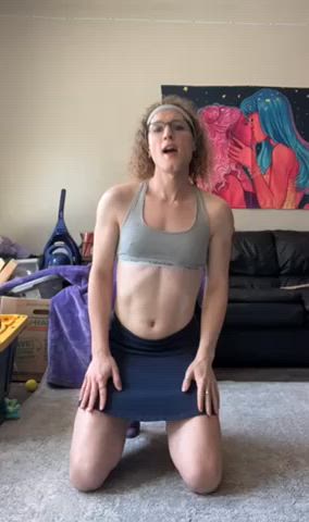 amateur mtf skirt solo tease trans femboys gif