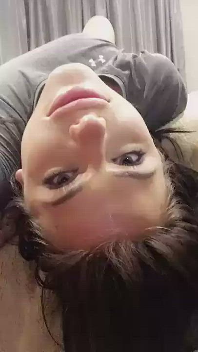 adriana chechik blowjob brunette clothed deepthroat face fuck pornstar gif