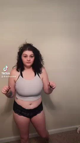 Big Tits Booty Dancing TikTok gif