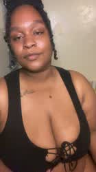 BBW Big Tits Chubby Ebony Huge Tits Tease Teasing Thick gif