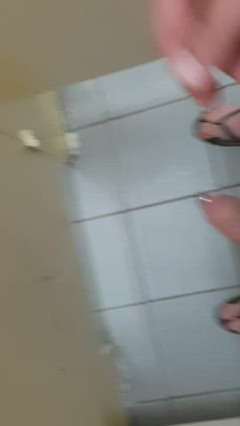 Cum Gay Pierced Public Toilet gif