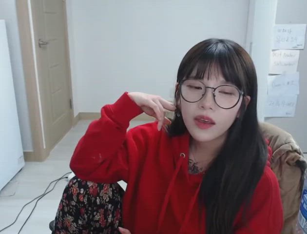 asian beautiful cute fart fart fetish glasses korean gif