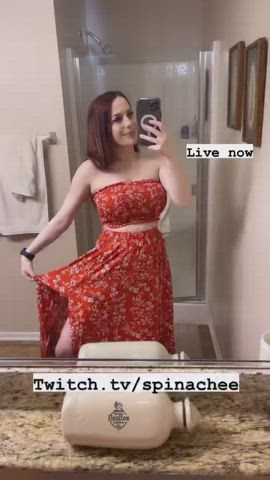 Big Tits Dress Gamer Girl Huge Tits Natural Tits gif