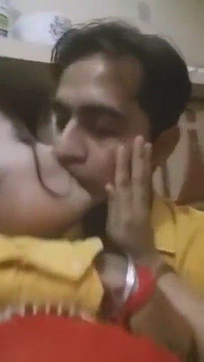 Amateur Desi Kissing gif