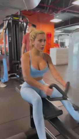 Big Tits Fitness Gym gif