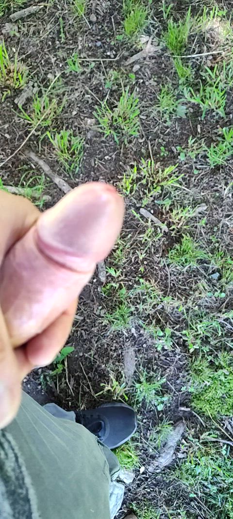 amateur cumshot homemade jerk off male masturbation masturbating outdoor gif