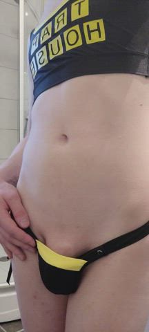 Bikini Chastity Femboy gif