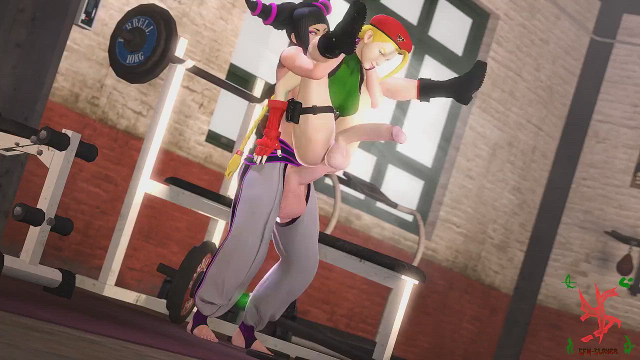 Futa Juri Han fucking Futa Cammy (SFMSlayer) [Street Fighter]