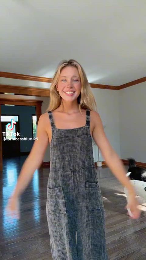 cute dancing nipslip gif