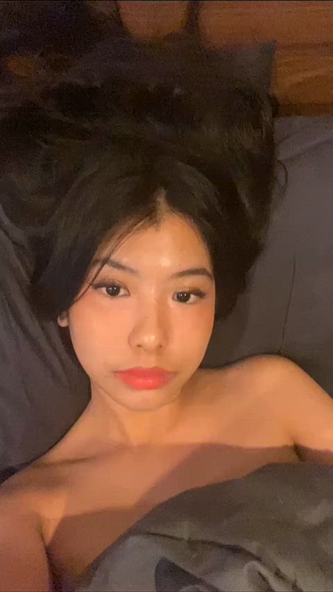 amateur asian babe cute nsfw onlyfans petite tits topless gif