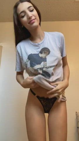 Barely Legal Brunette Petite Skinny Teen Tight Pussy gif