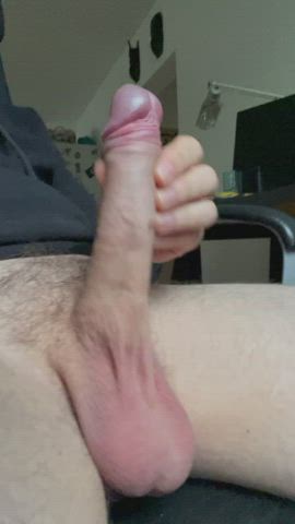 cock cock worship male masturbation solo uncut gif