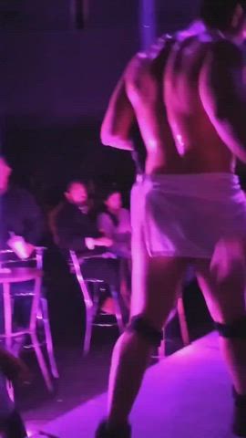 CFNM Gay Groping Humiliation Spanked Stripper Towel gif
