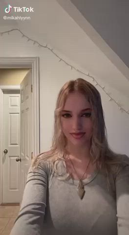 Blonde Huge Tits TikTok gif