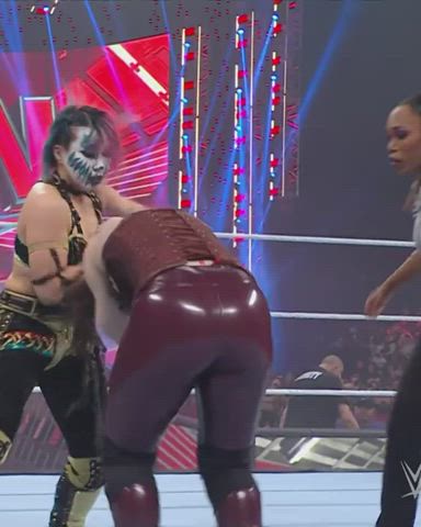 ass big ass leather pawg thick thighs tiny wrestling gif
