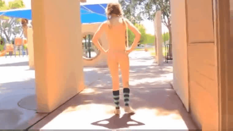 dancing nude public schoolgirl gif