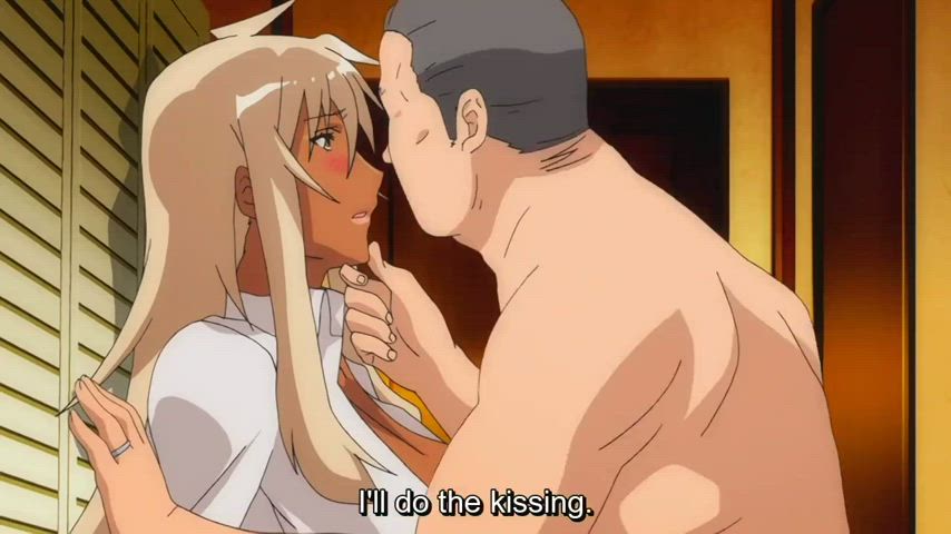 anime big tits ebony french kissing hentai interracial kiss kissing nipple play schoolgirl