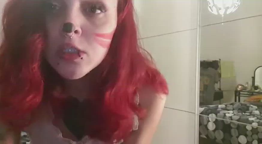 ahegao cosplay cute tongue fetish gif