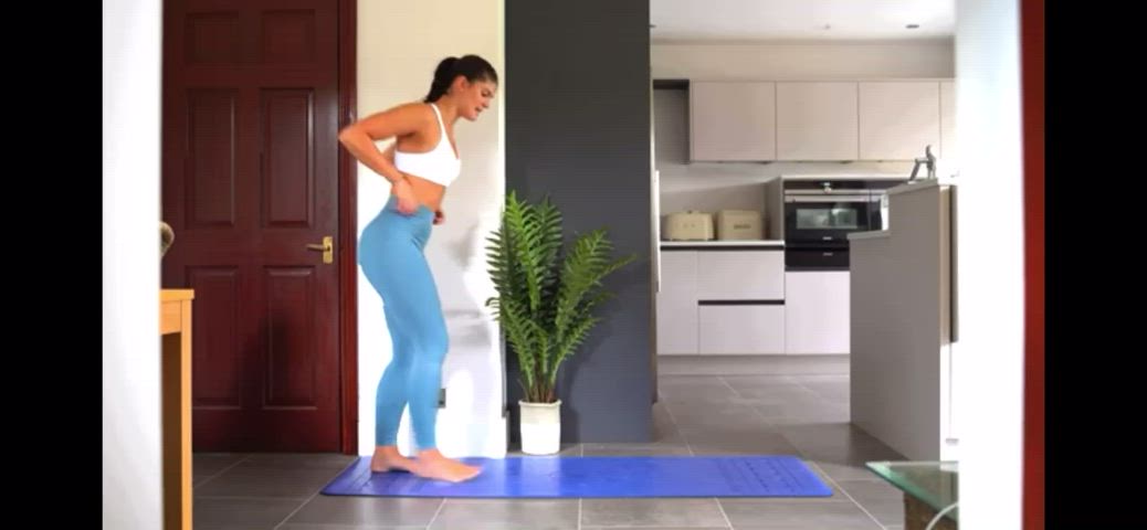 stretching tease thick gif
