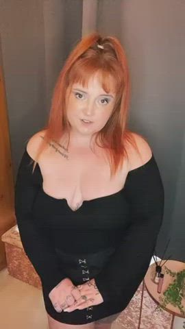 bbw bubble butt busty cleavage skirt tiktok gif