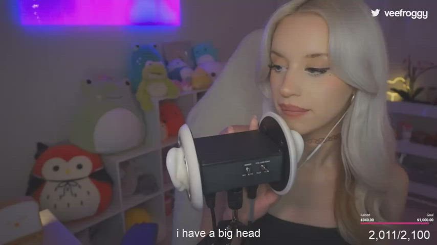 asmr blonde tongue fetish gif