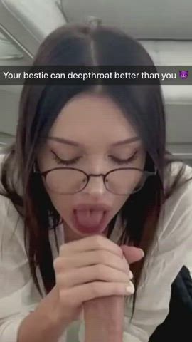caption cheating cock worship cuckquean girlfriend glasses handjob gif