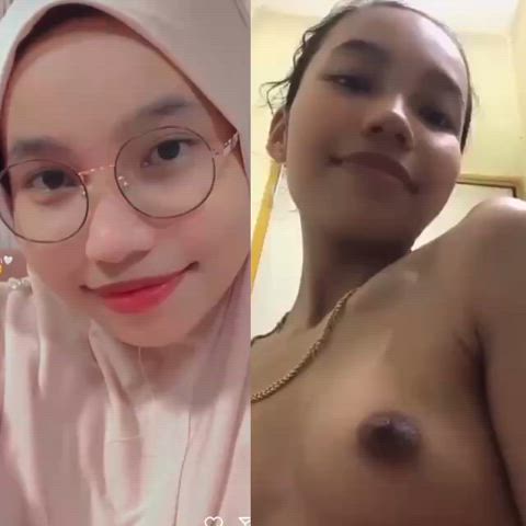 amateur cute hijab malaysian muslim sex solo teen tits gif