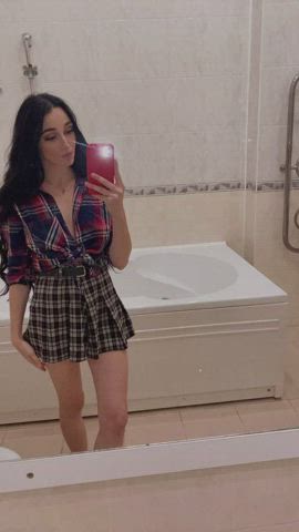 brunette sex machine sex toy skinny skirt ukrainian gif