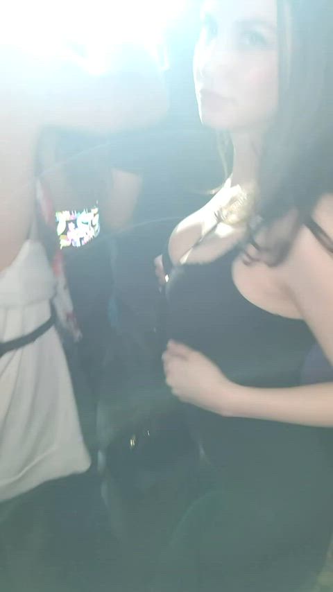 boobs flashing party public gif