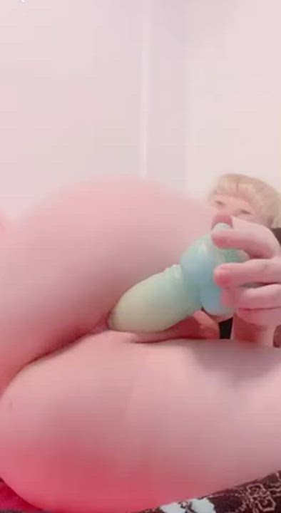 Cute Dildo Masturbating gif