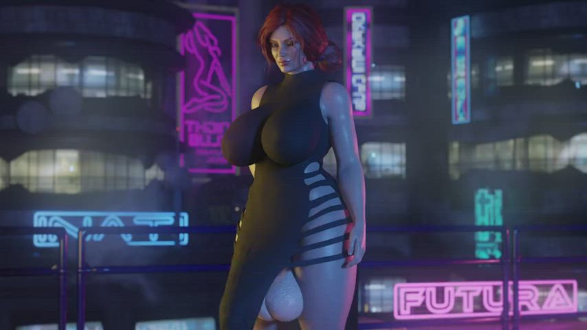 3D Animation Futanari gif