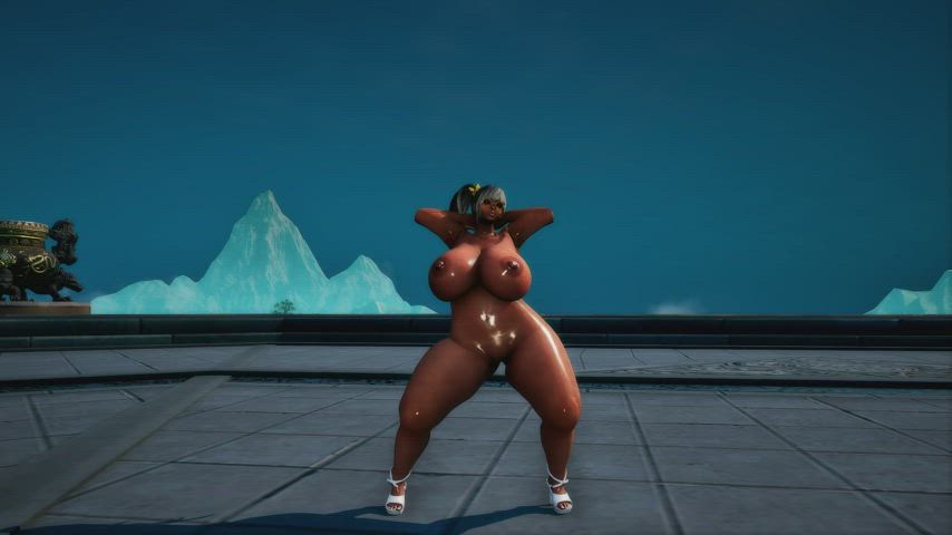 animation big tits ebony gif