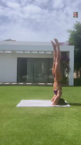 bikini celebrity yoga gif