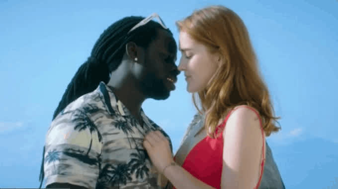 Couple Interracial Kissing gif