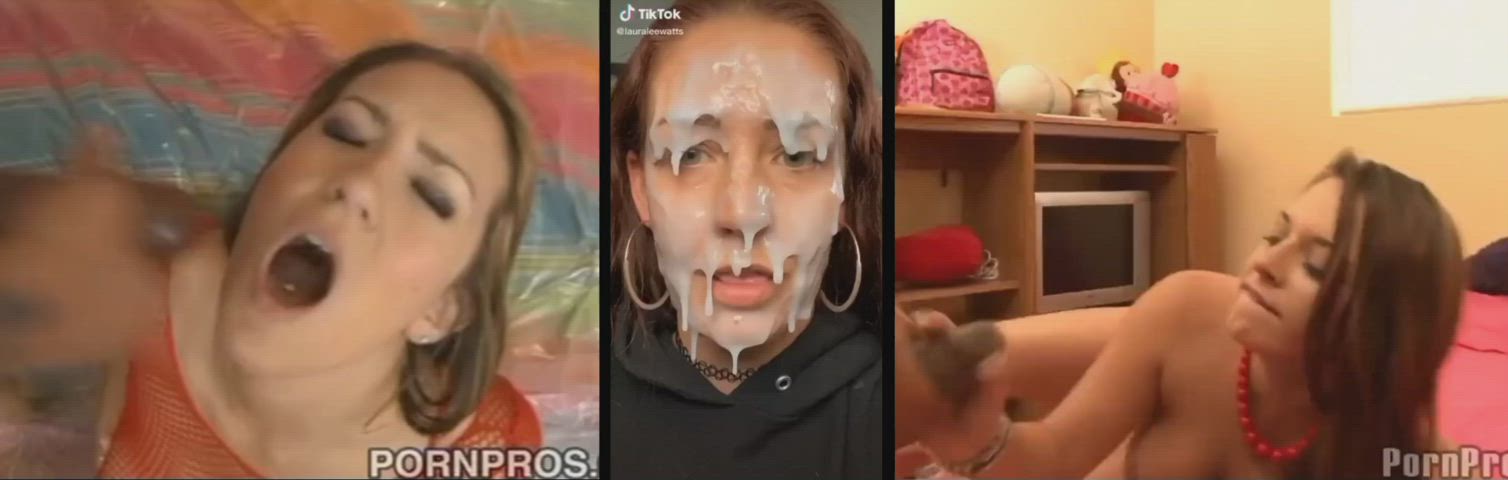 BBC Bukkake Cumshot Facial TikTok gif