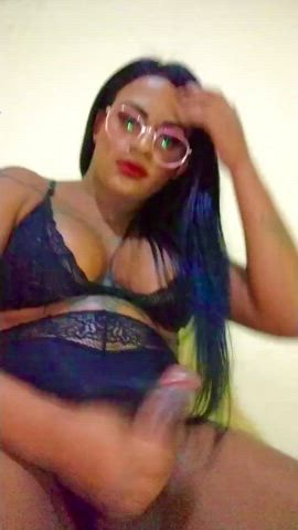 Cumshot Erection Glasses Masturbating Monster Cock Phoenix Marie Trans gif