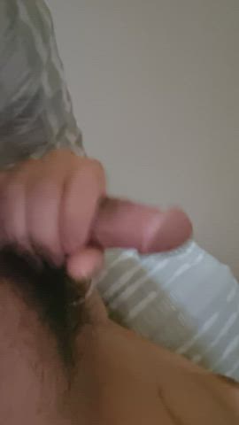 21 years old asian circumcised cock hairy cock male masturbation wet and messy gif