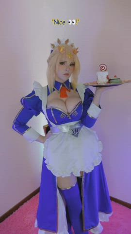 big tits cosplay italian gif