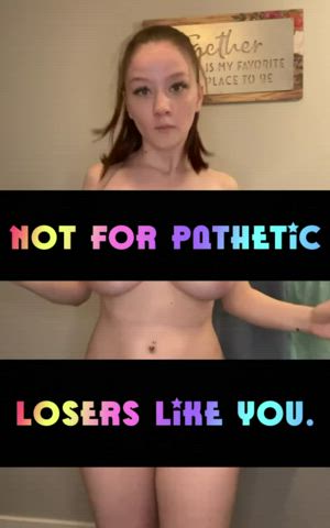 caption censored fetish huge tits humiliation non-nude safe sissy tease gif