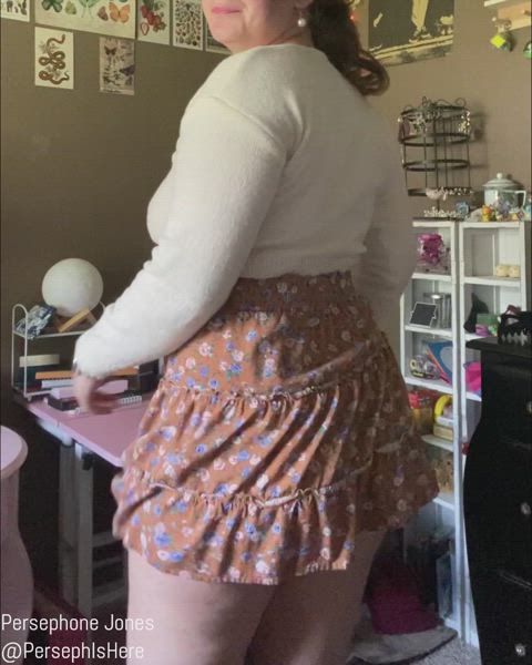 ass ass clapping big ass cute fansly natural skirt striptease thong gif