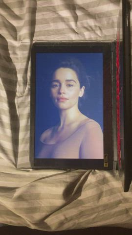 Emilia Clarke gets a big load.