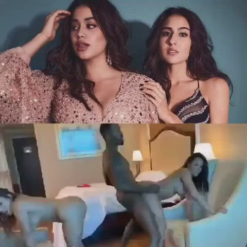BBC Bollywood Celebrity Desi Indian Threesome gif