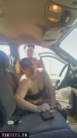 big tits car sex cowgirl doggystyle hardcore public gif