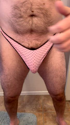 Pink Polka dot thong